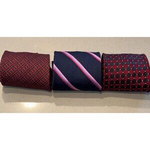 3 Brooks Brothers Makers Blue/Red Micro Geometric Striped Men's Tie 100% Silk